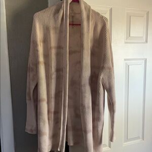 Calia Cozy Beige Open-Front Sweater